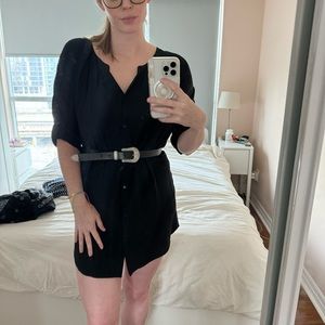 Wilfred Black Silk Tunic Dress